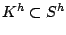 $ K^h\subset
S^h$