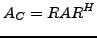 $\displaystyle A_{C} = R A R^{H}$