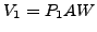 $ V_1=P_1AW$