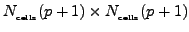 $ N_{_{\rm cells}}
(p+1)\times N_{_{\rm cells}}(p+1) $