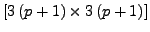 $ \left[3 \left(p+1 \right) \times 3 \left(p+1 \right)
\right]$