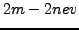 $ 2m-2nev$