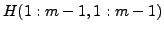 $ H(1:m-1,1:m-1)$