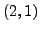 $ (2,1)$