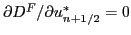 $ \partial D^F / \partial u^*_{n+1/2} = 0$