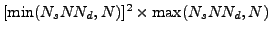 $ [\min(N_{s} N_{\fr}N_{d}, N)]^{2}
\times \max(N_{s} N_{\fr}N_{d}, N) $