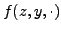 $ f(z,y,\cdot )$
