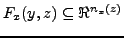 $ F_x(y,z)\subseteq \Re^{n_x(z)}$