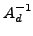 $ A_d^{-1}$