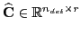 $ \widehat{ \mathbf{C}}\in \mathbb{R}^{n_{det}\times r}$