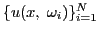 $ \{u(x,\;\omega_i)\}^N_{i=1}$