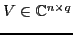 $ V\in\mathbb{C}^{n\times q}$
