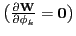 $ \big ( \frac{\partial {\bf W}}{ \partial \phi_k} =
{\bf0} \big ) $
