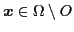 $ \boldsymbol{x} \in \Omega \setminus O$