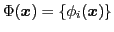$ \Phi(\vec{x})=\{\phi_{i}(\vec{x})\}$