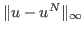 $ \Vert u-u^N\Vert _\infty$