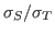$ \sigma_S /
\sigma_T$