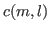 $ c(m,l)$