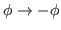 $ \phi \rightarrow -\phi$