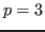 $ p = 3$