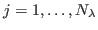 $ j=1,\dots,N_\lambda$