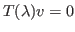 $ T(\lambda)v=0$