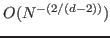$ O(N^{-(2/(d-2))})$