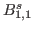 $ B_{1,1}^s\;$