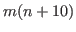 $ m(n+10)$