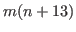 $ m(n+13)$