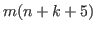 $ m(n+k+5)$
