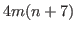 $ 4m(n+7)$