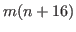 $ m(n+16)$
