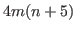 $ 4m(n+5)$