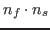 $ n_f \cdot n_s$