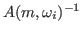 $ A(m,\omega_i)^{-1}$