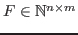 $ F\in
\mathbb{N}^{n\times m}$