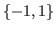 $ \{-1, 1\}$